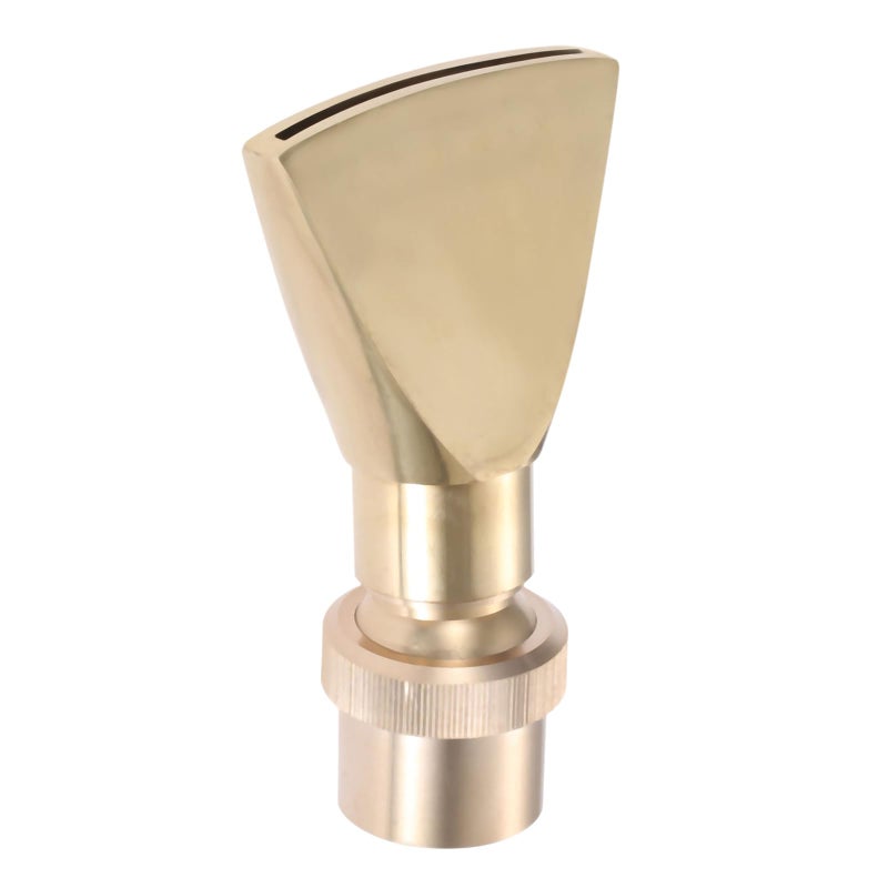 Hicello 1" Brass DN25 Fan Shaped Fountain Nozzle Flat Duck-Bill Fountain Head Sprinkler Spray Head for Garden Pond, Amusement Park, Museum, Library - Image 1
